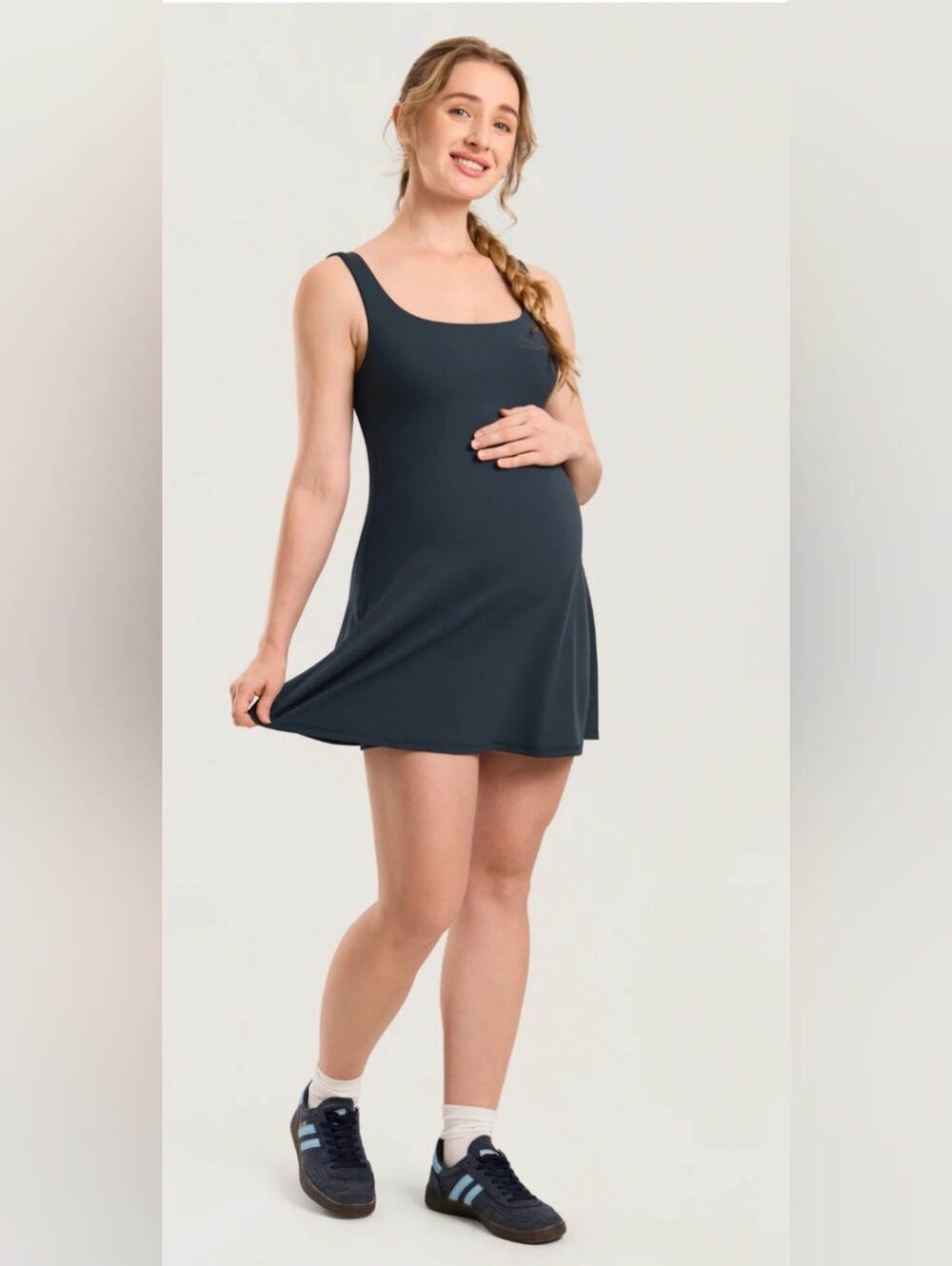 Momanda Natrelax Easy Peezy Maternity Dress True Navy XXL NWT